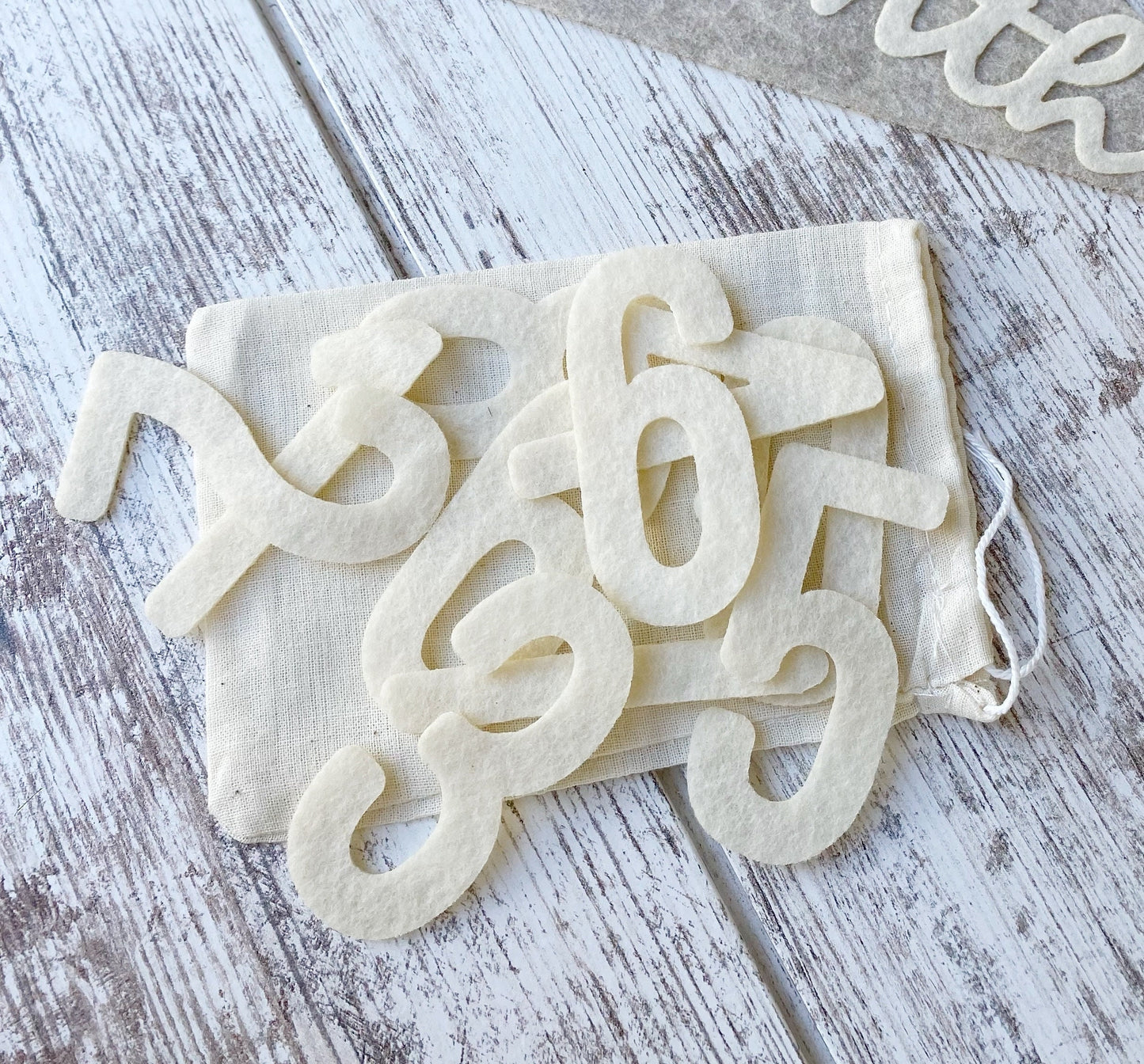 Replacement felt numbers for milestone pennant