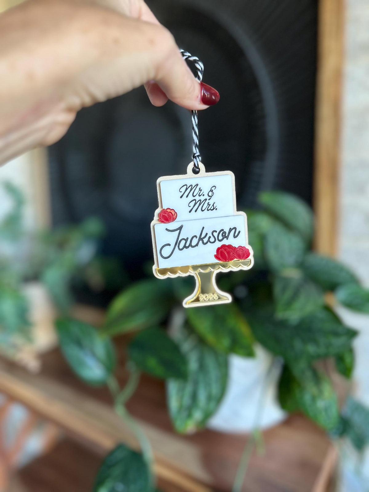 Personalized 2026 Just Married Ornament, Wedding Gift