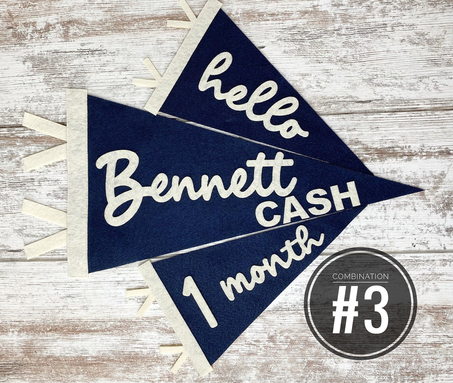 Monthly milestones interchangeable flag for baby photos, newborn photo prop first year, felt neutral pennant, baby shower gift