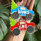 Personalized Monster Truck Christmas Ornament