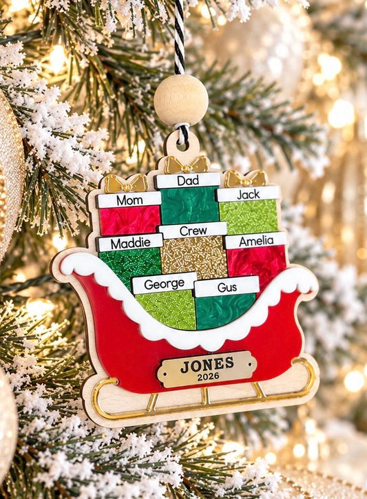 2026 Personalized Family Christmas Ornament