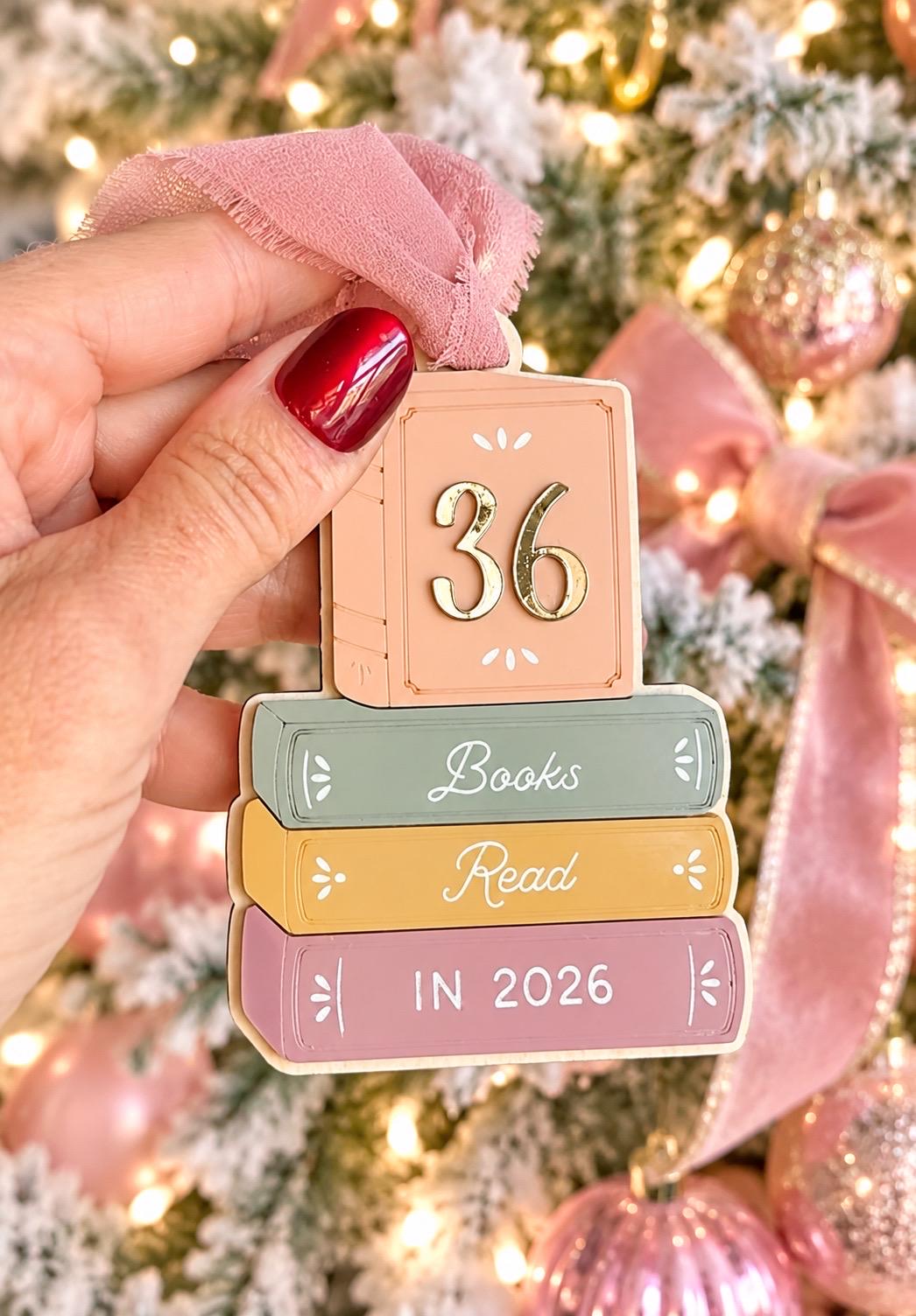 Books Read in 2026 Christmas Ornament