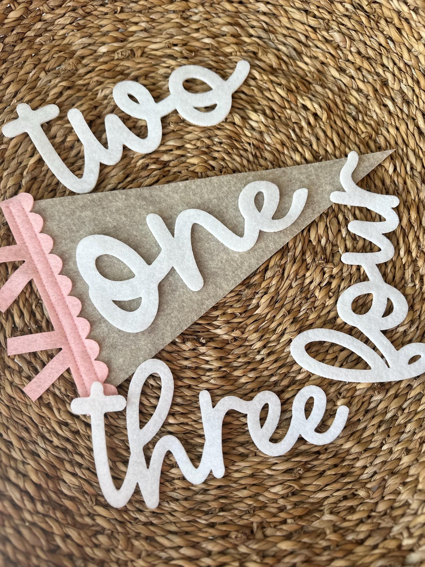 Monthly milestones interchangeable flag for baby photos