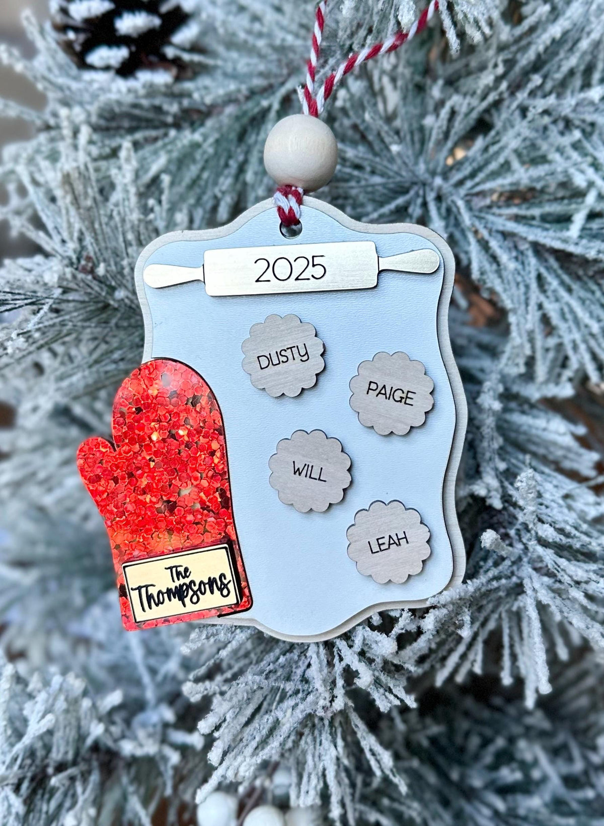 2026 Personalized Family Baking Christmas Ornament with Names