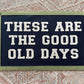 These are the good old days vintage wall hanging