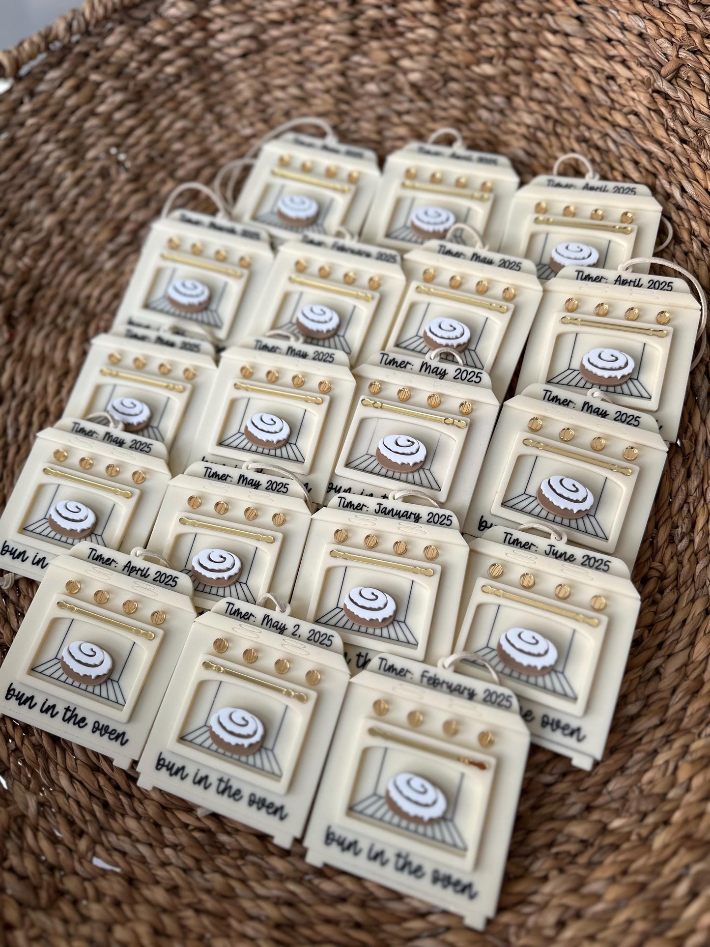 Bun in the oven pregnancy ornament