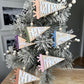 Personalized pennant flag Christmas ornament, 2026 Baby's First Christmas ornament with name, last name customized gift for kids grandkids