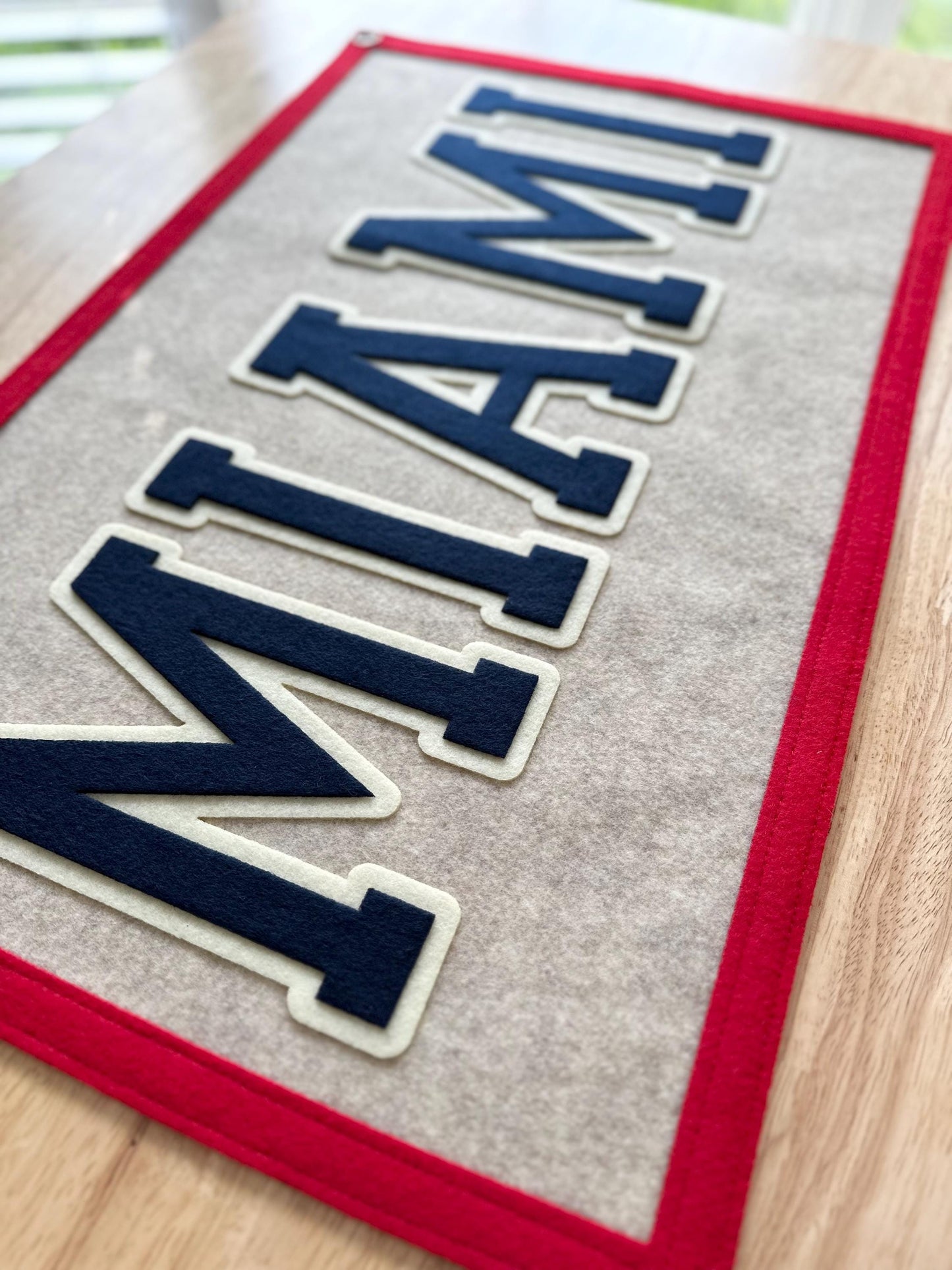 Large felt boy name banner, personalized kids room sign, boys name pennant