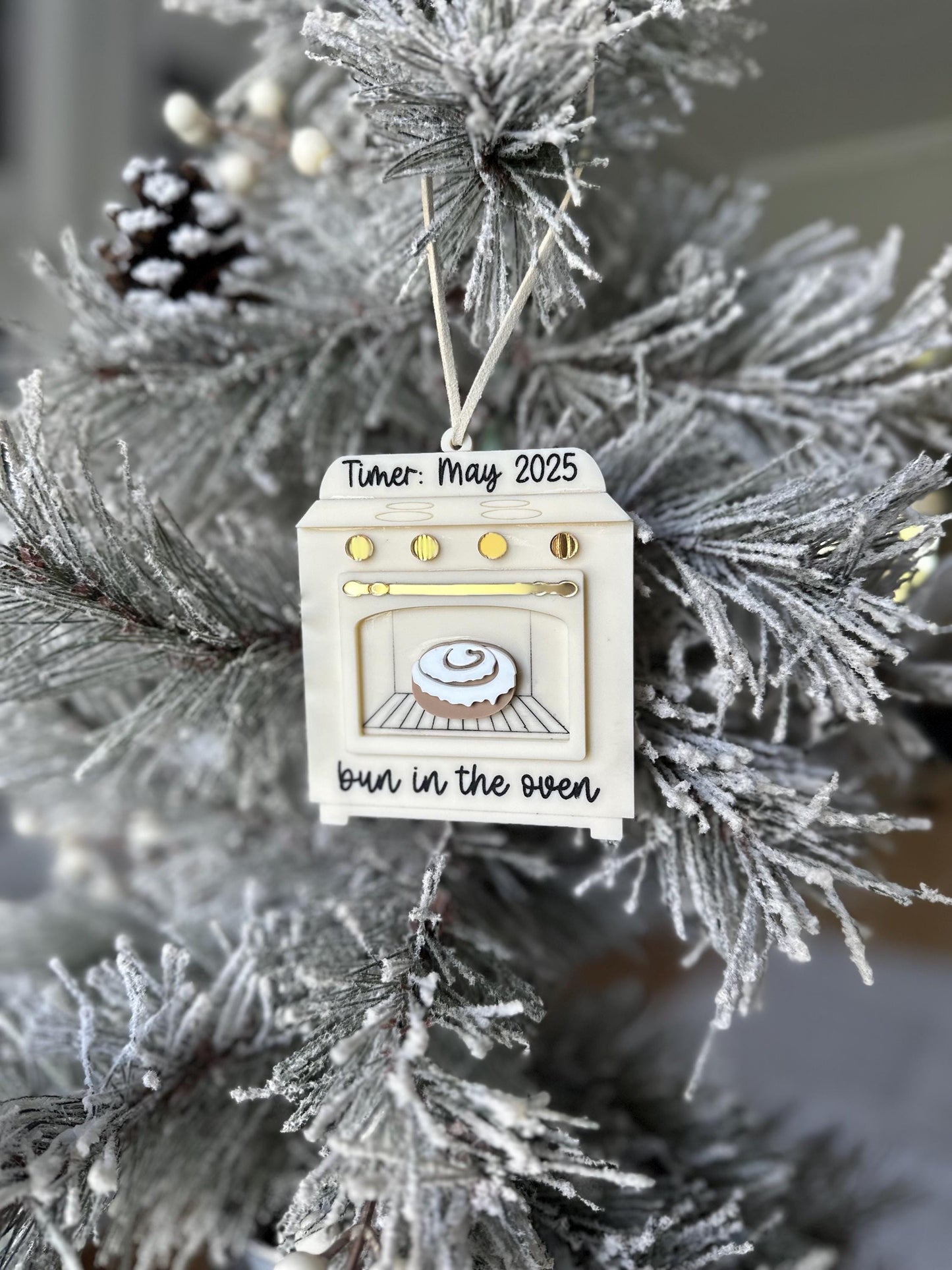 Bun in the oven pregnancy ornament