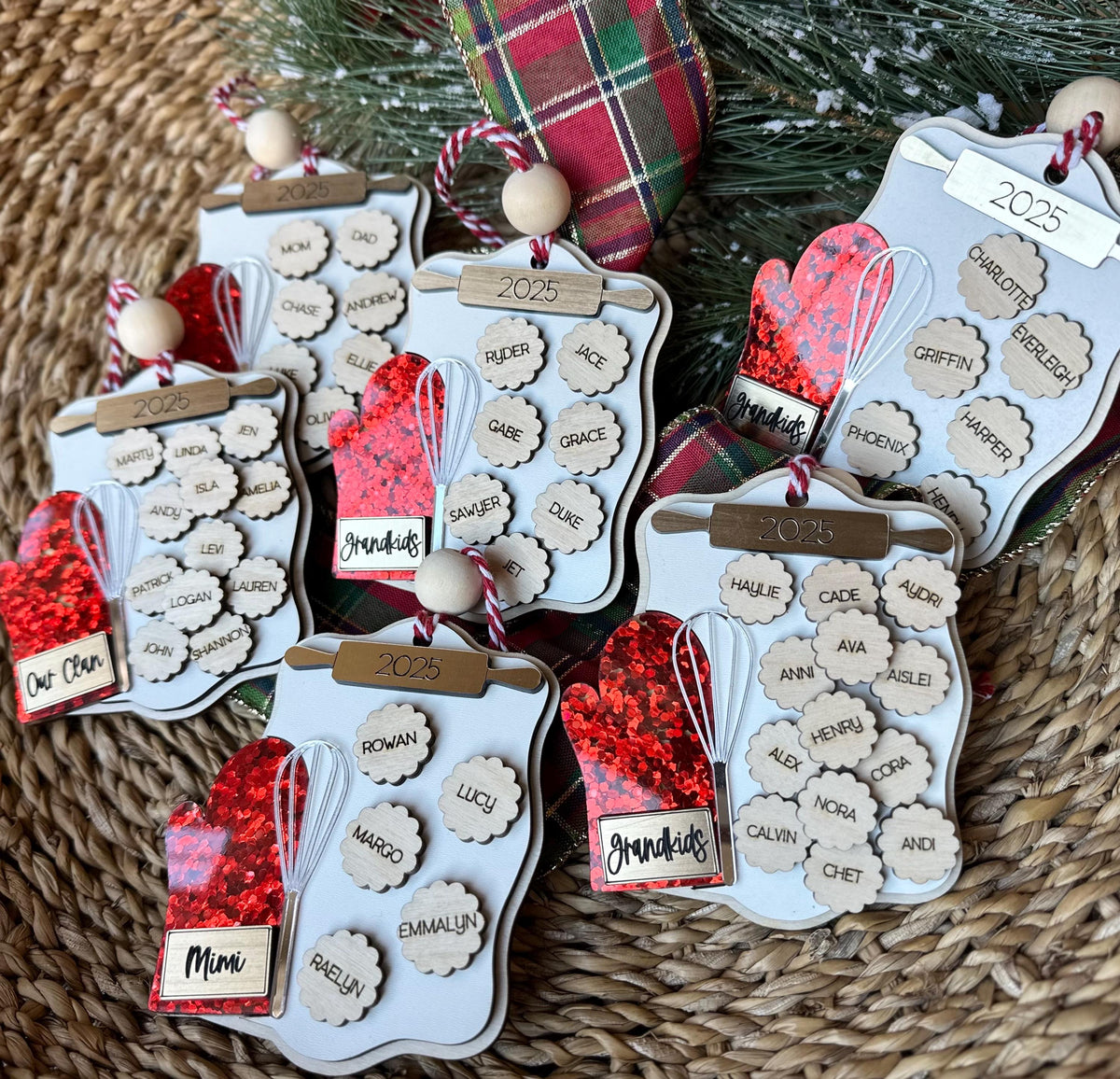 2026 Personalized Family Baking Christmas Ornament with Names