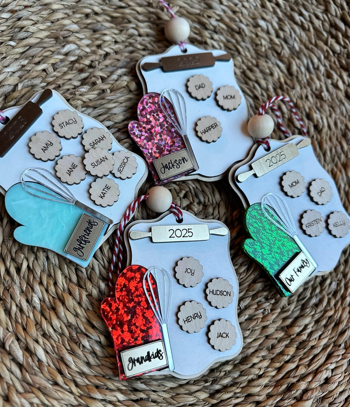 2026 Personalized Family Baking Christmas Ornament with Names