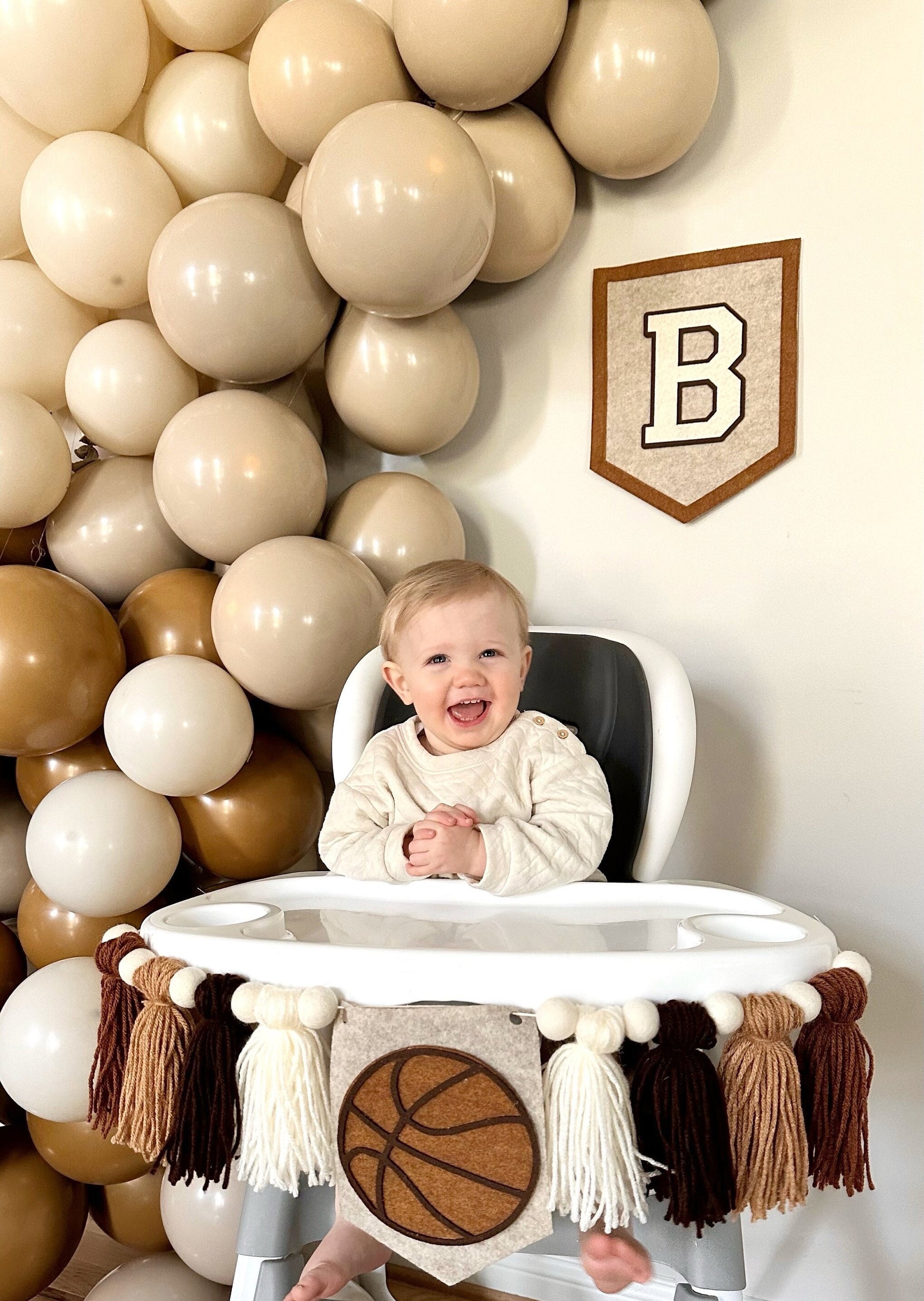 Custom initial pennant, personalized baby gift, neutral nursery decor, personalized baby flag for kids room