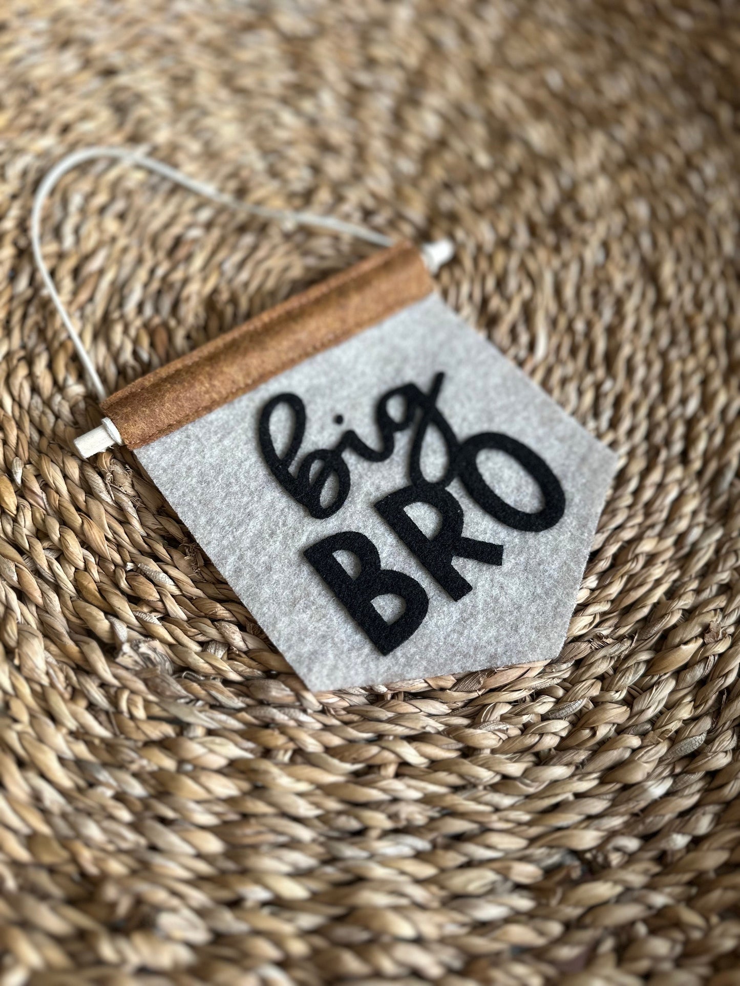 Big Bro Lil Bro Felt Pennant Banner: Kids Room Decor