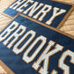 Large felt boy name banner, personalized kids room sign, boys name pennant