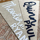 Large 30 inch custom name felt pennant, over crib name flag, personalized wall decor for boy or girl, neutral nursery decor name sign