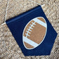 Sports pennant wall hanging for kids room, neutral felt basketball, baseball, football, golf, soccer wall art