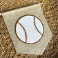 Sports pennant wall hanging for kids room, neutral felt basketball, baseball, football, golf, soccer wall art