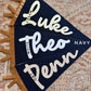 Custom felt name pennant, personalized baby gift, neutral nursery flag, playroom decor