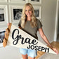 Extra large 38in. custom name felt pennant, over crib name flag, personalized wall decor for boy or girl, neutral nursery decor name sign