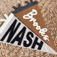 Custom mini pennant for baby, small name flag for newborn hospital photos, personalized photo prop first year, nursery toddler room decor