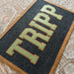 Large felt boy name banner, personalized kids room sign, boys name pennant