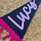 Personalized Scalloped Felt Name Pennant, Baby Girl Gift, Girl room decor