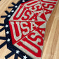 USA pennant flag, red white and blue American Flag, Fourth of July door decor, patriotic summer felt flag