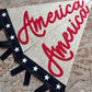 America vintage pennant flag, red white and blue American decor, Fourth of July door decor, patriotic summer felt flag