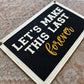 CUSTOM felt rectangle banner with sewn border, choose your own words, vintage wall hanging, felt pennant gift for gallery wall