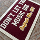 CUSTOM felt rectangle banner with sewn border, choose your own words, vintage wall hanging, felt pennant gift for gallery wall