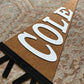 Custom PRINTED BLOCK name pennant, personalized baby gift, neutral nursery decor, personalized baby boy girl name flag, felt pennant