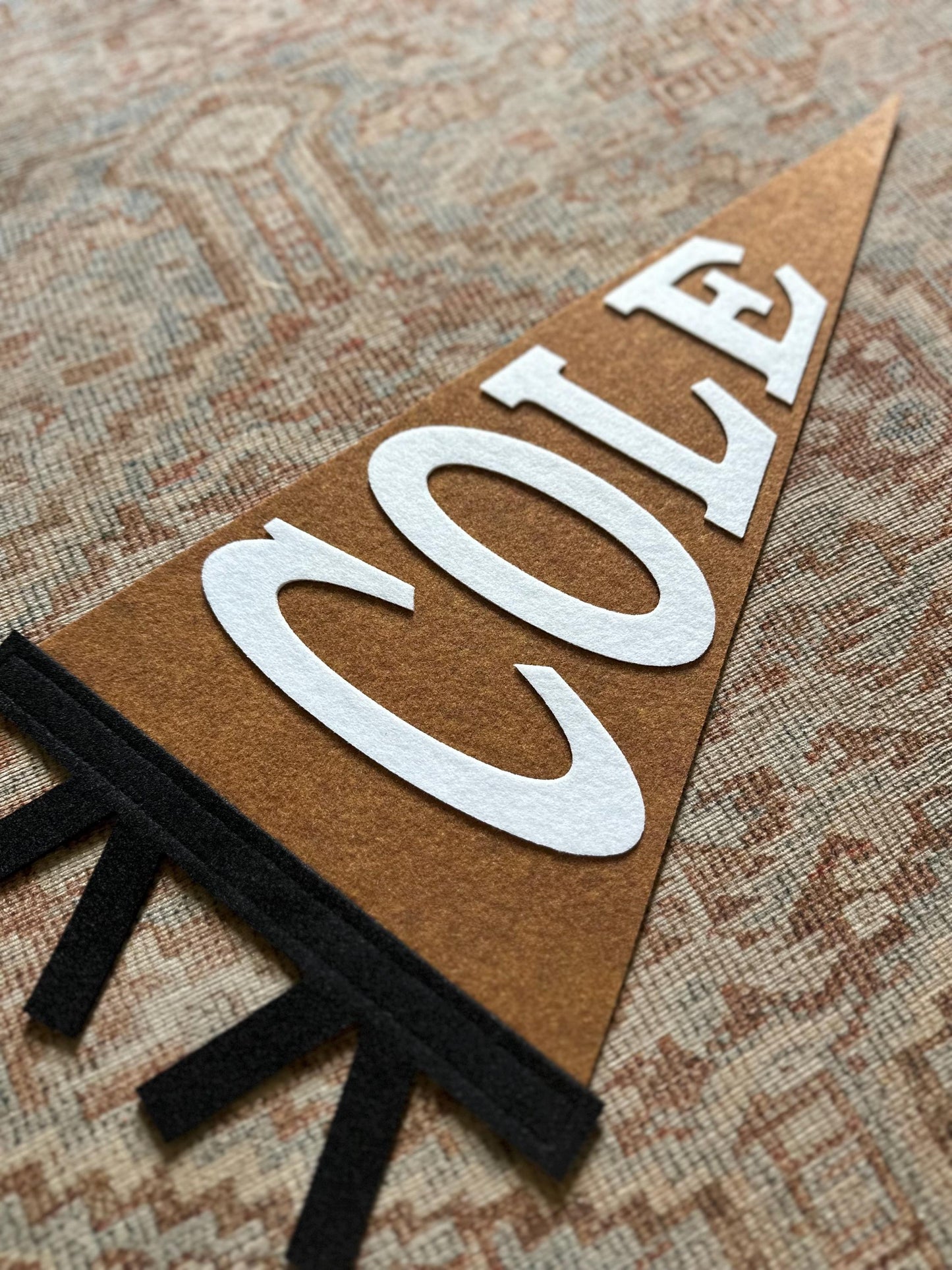 Custom PRINTED BLOCK name pennant, personalized baby gift, neutral nursery decor, personalized baby boy girl name flag, felt pennant