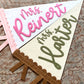 Teacher custom name pennant, personalized teacher gift for classroom door, 18" name flag gift from student