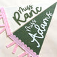 Teacher custom name pennant, personalized teacher gift for classroom door, 18" name flag gift from student