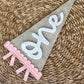 Monthly milestones interchangeable flag for baby photos, newborn photo prop first year, felt neutral pennant, baby shower gift