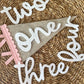 Monthly milestones interchangeable flag for baby photos, newborn photo prop first year, felt neutral pennant, baby shower gift