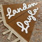 Custom felt name pennant, personalized baby gift, neutral nursery flag, playroom decor