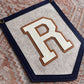 Custom initial pennant, personalized baby gift, neutral nursery decor, personalized baby flag for kids room