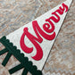 Merry with bow Christmas felt banner