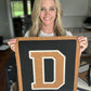 Custom initial pennant, personalized baby gift, neutral nursery decor, personalized baby flag for kids room